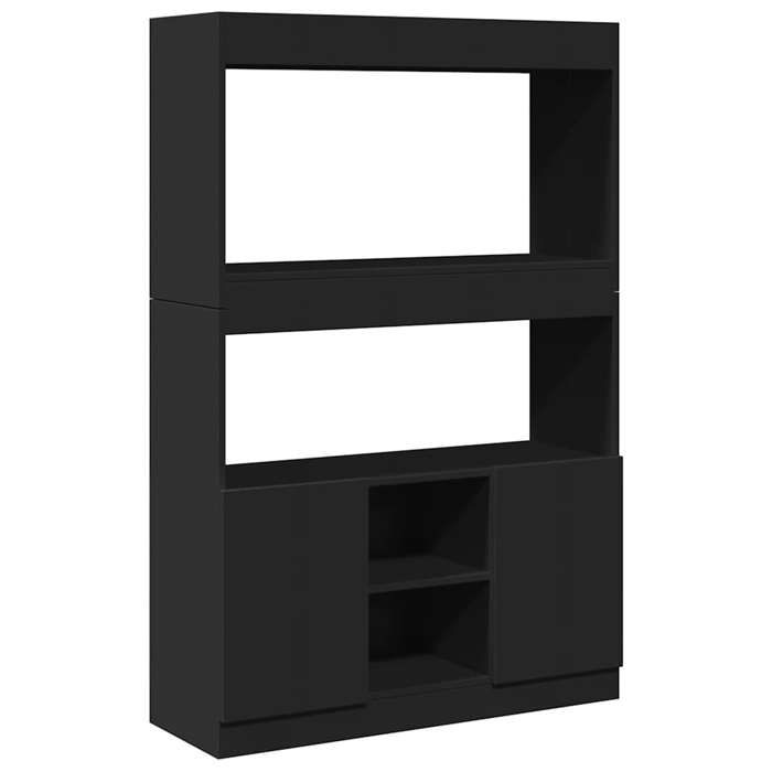 Maison Exclusive - Buffet haut noir 92x33x140 cm bois d'ingénierie