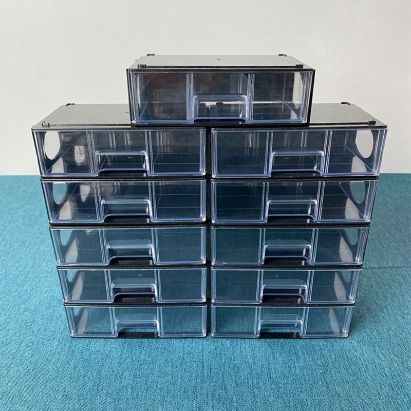 10 шт. Органайзер для бусин, выдвижной шкафчик, большая вместимость, коробка для сортировки ювелирных изделий с регулируемыми разделителями, пластиковый контейнер для бусин