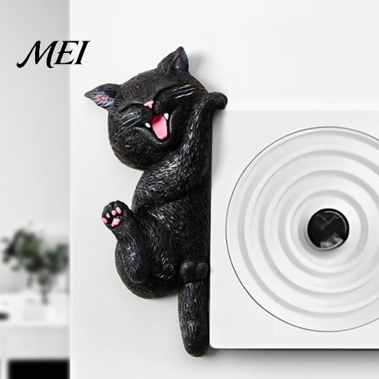 Cat Light Switch Cover 3D Sticker, Decorative Resin Wall Plate Cover, Cute Animal Decor Stickers, Peel And Stick decorations for Home Bedroom
