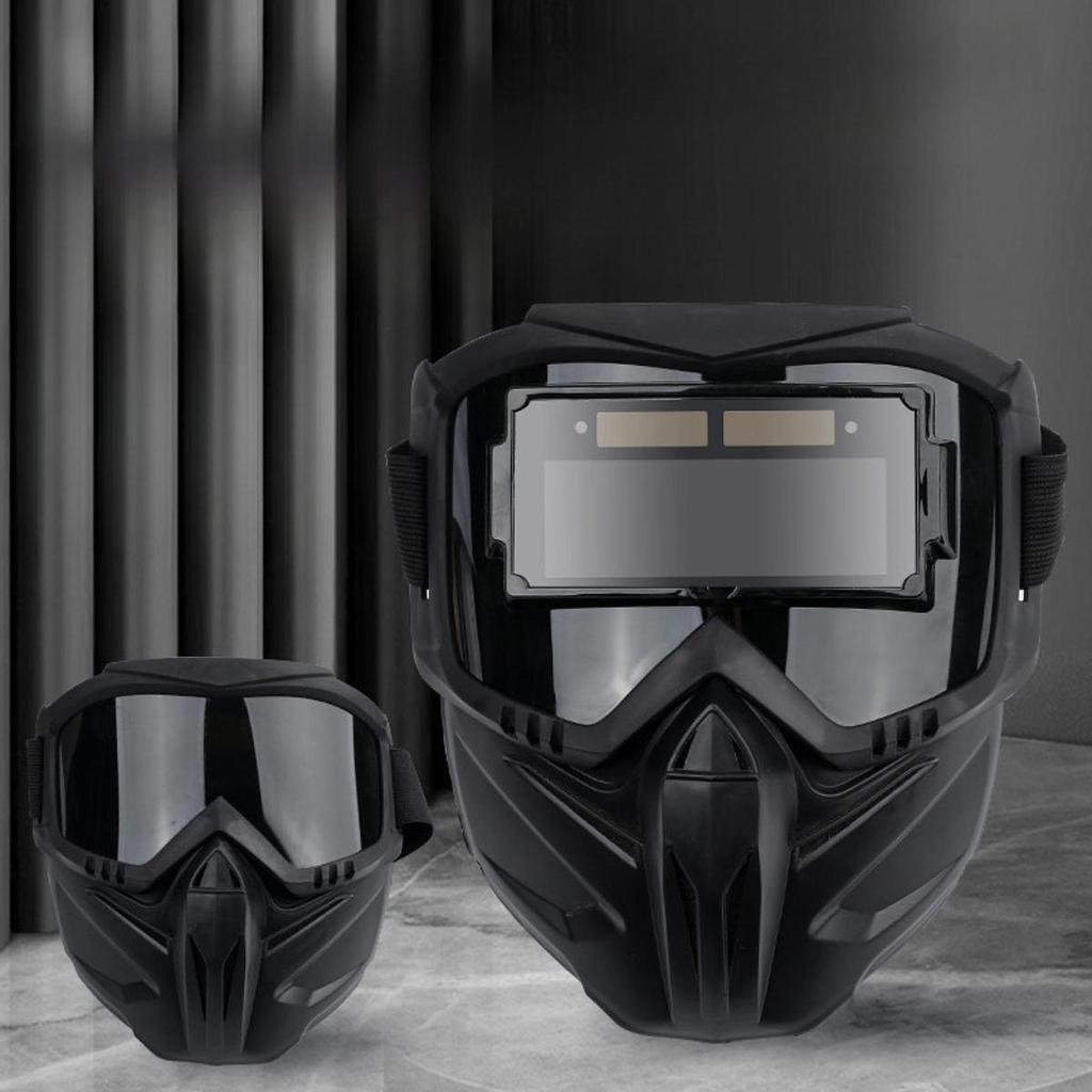 Сварочная маска с полноцветными автоматически затемняющимися стеклами для защиты лица и пыли