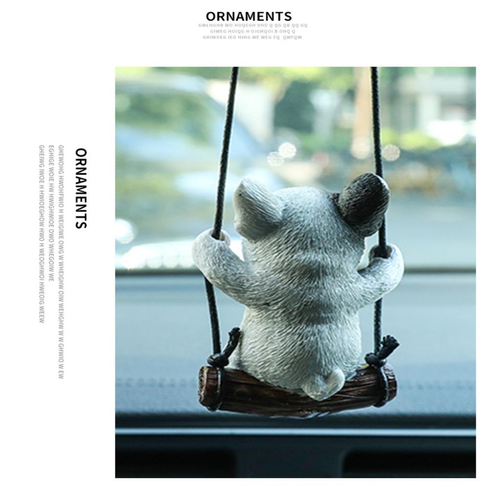 Милая собака зеркало заднего вида украшения аниме автомобиль подвесное украшение качели бульдог кулон