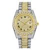 Men Genuine Big Brand Designer Watches Luxury Diamond Golden Fashion Alloy Band Calendar Quartz Gifts Watch Silver Reloj Hombre