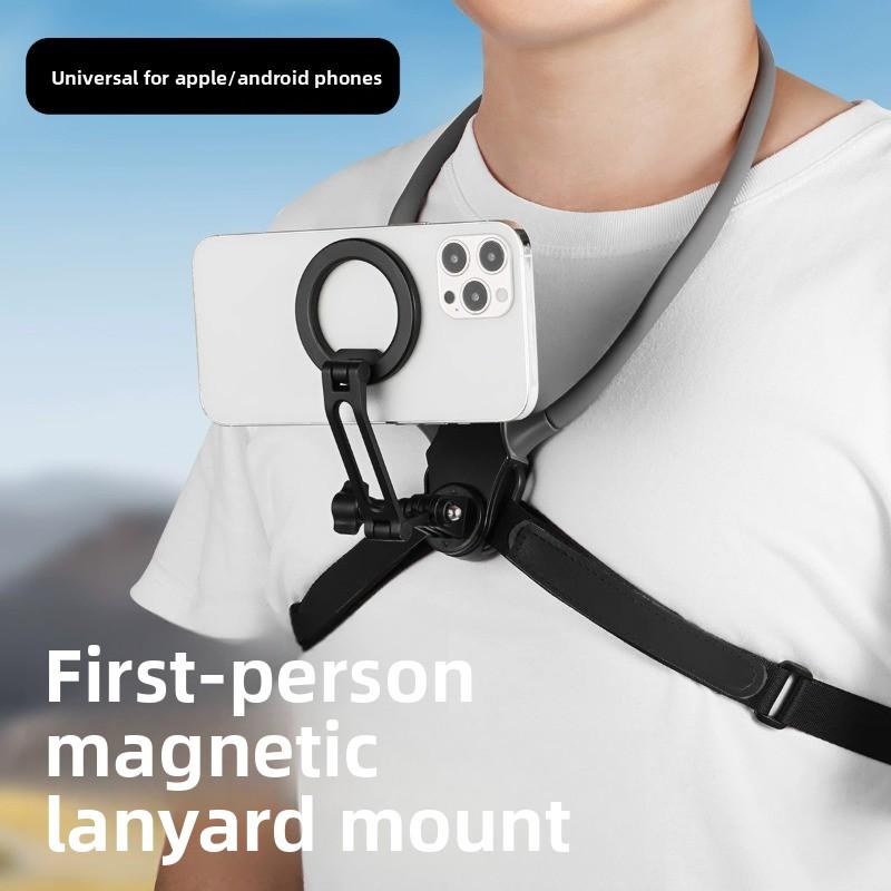 Регулируемый держатель для телефона на шею для видеозаписи, влогов, hands-free