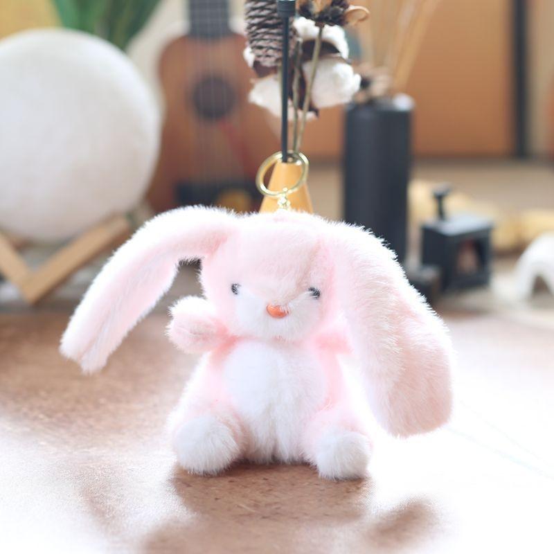 Plush Cute Rabbit Toy Keychain Pp Cotton Stuffed Bag Decor Gift For Kids Girls