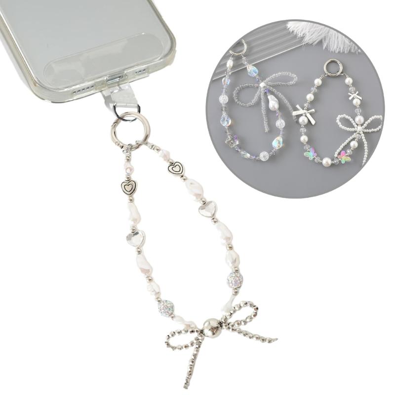 Style Phone Attachment Elegant Phone Pendant Modern Wristband Special Mobile Phone Beaded Pendant for Girl Student