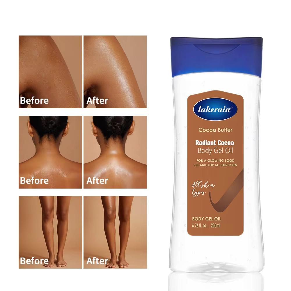Cocoa Body Gel Oil Moisturizing Hydration for Dry Skin Care Radiant Glowing Butter Treatment Nourishing Body Care Skin Care
