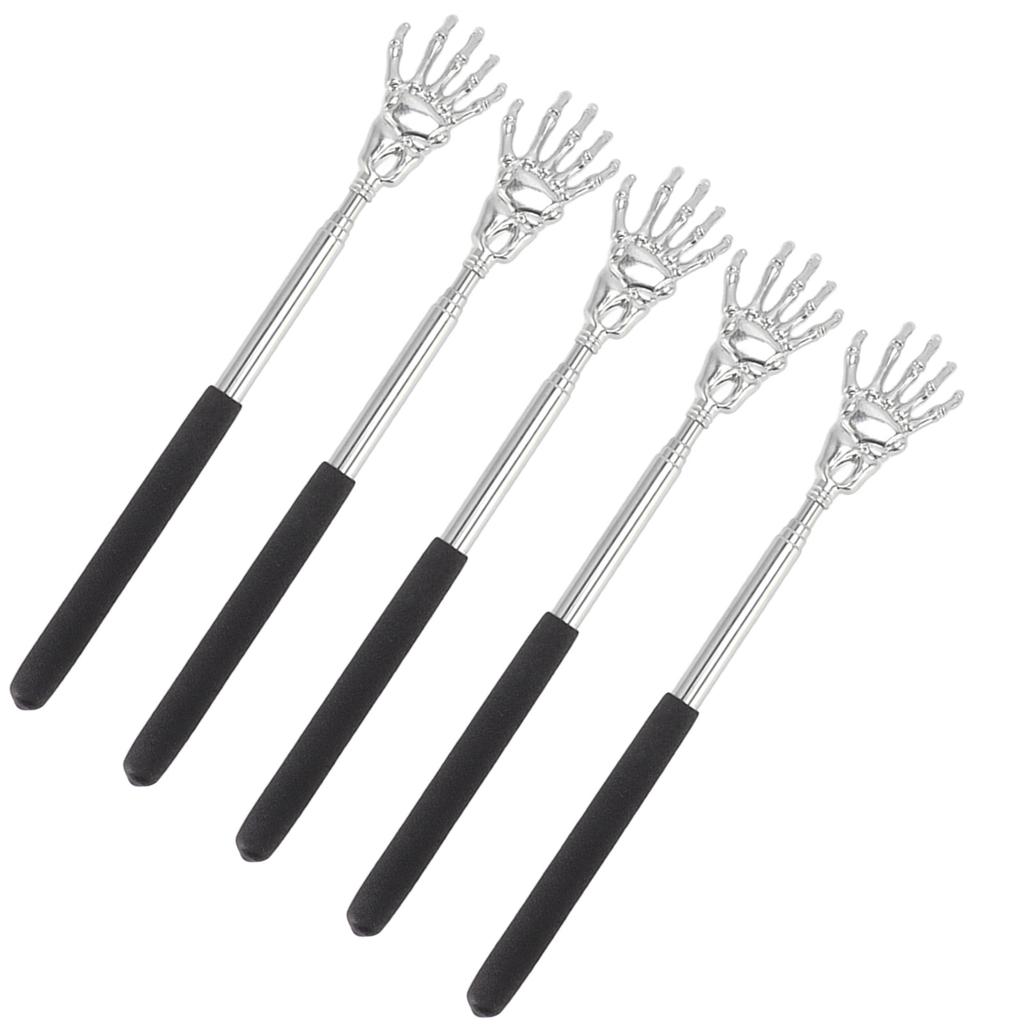 5Pcs Extendable Back Massager Stainless Steel Telescopic Portable Retractable Rear Back Scratcher