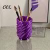 Настольный держатель для ручек Спиральный держатель, 3D-печатный витой стакан-органайзер для кистей для макияжа, Прочный контейнер для хранения из PLA, Декоративный настольный контейнер для офиса, туалетного столика