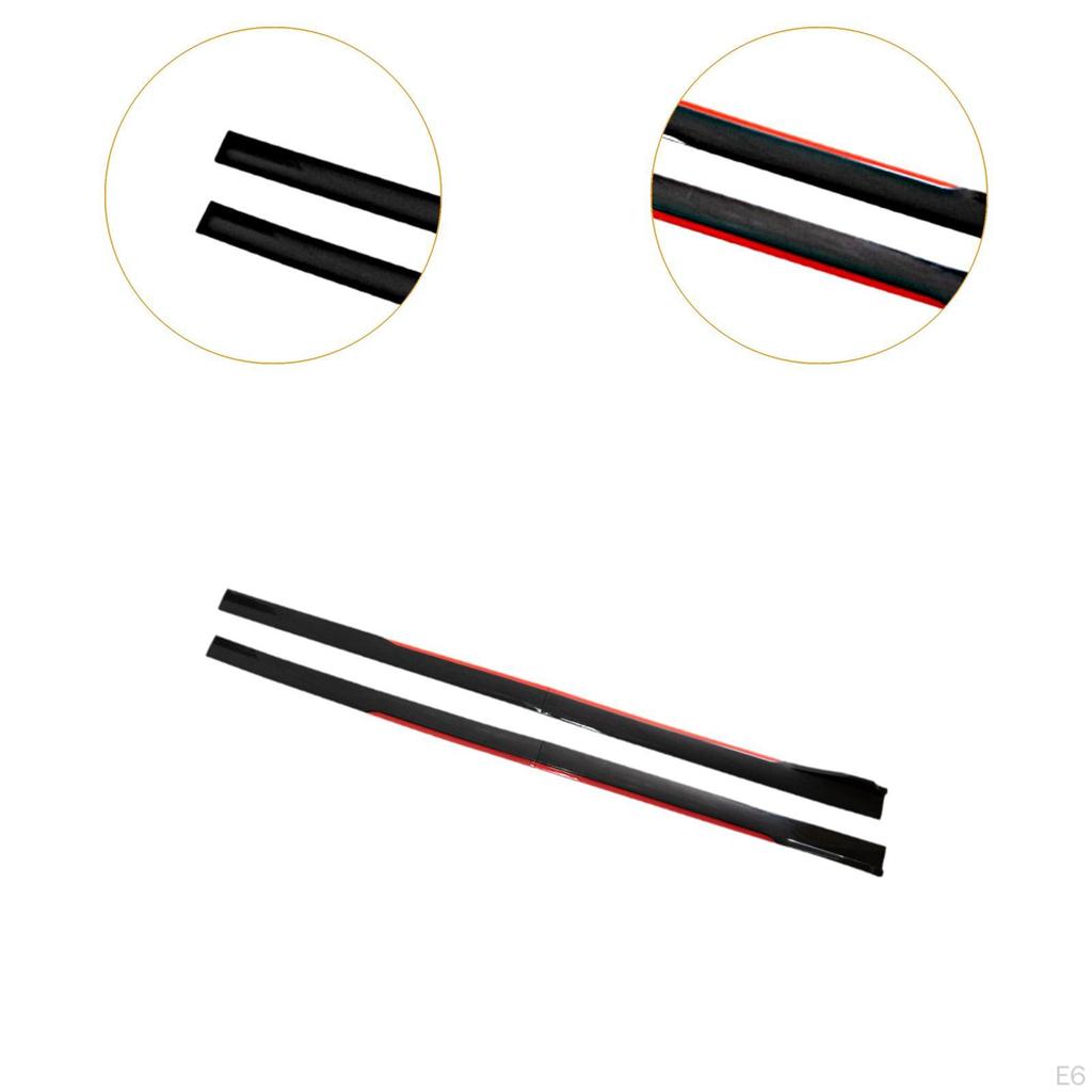 2 Pieces Car Side Skirts 2M Professional Replacement Easy To Install Accessories Universal for Truck