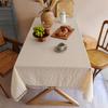 1 шт., скатерть с кисточками, небольшая, в стиле кантри, украшение стола, прямоугольная, с рисунком в виде ромашек, пылезащитная скатерть с