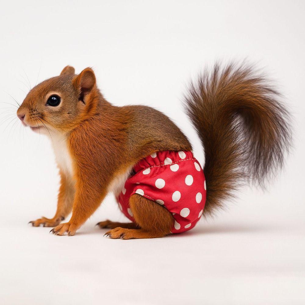 Absorbent Squirrel Diapers Adjustable Squirrel Underwear Small Pet Diapers Potty Training
