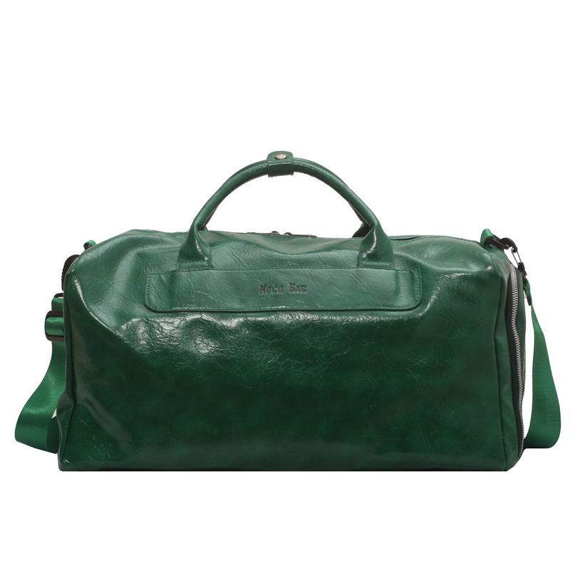 Unisex PU Leather Fitness Duffle Bag for Business, Yoga, or Swim - Large Capacity, Handheld/Shoulder Style