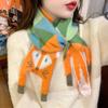 Autumn New Handmade Yarn Fox Scarf Warm Scarf Handmade Knitted Cartoon Versatile High-quality Scarf