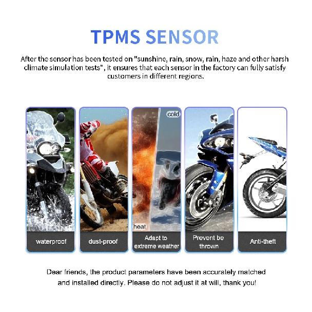 CAREUD Беспроводная система мониторинга давления в шинах TPMS для мотоцикла Беспроводная передача ЖК-дисплей С внутренними/внешними датчиками
