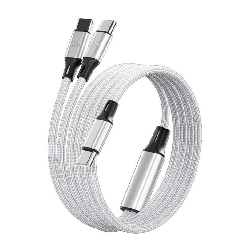 Кабель для зарядки USB C 2 в 1, USB C на двойной USB C, быстрая зарядка 100 Вт, шнур зарядного устройства Type C для офиса, дома, путешествий