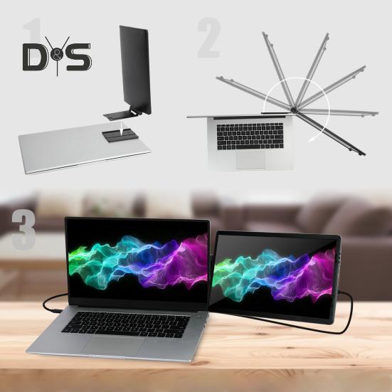 Удлинитель экрана ноутбука Портативный монитор с USB-портом Легкий складной FHD 1080P IPS Универсальный удлинитель монитора ноутбука