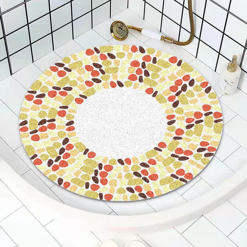 Круглый нескользящий коврик для ванной комнаты Душевая комната Ванная комната Полая сетка Дренаж Специальный противоскользящий коврик