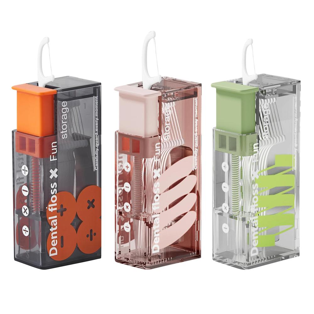 Автоматический ящик для хранения зубной нити, выдвижной диспенсер для зубной нити с 10 шт. зубной нити, гигиена полости рта, портативный