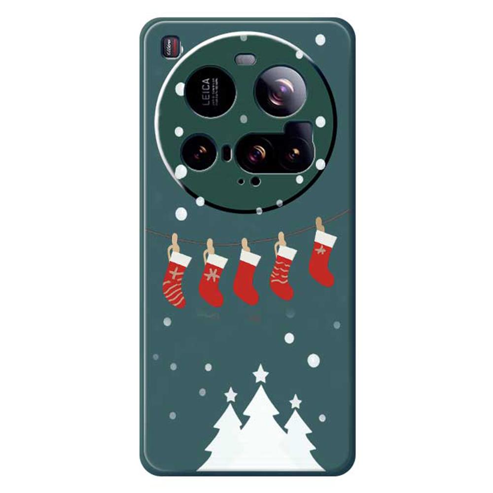 For Xiaomi 15 Ultra Case Christmas Stockings Pattern Printing Straight Edge TPU Phone Back Cover