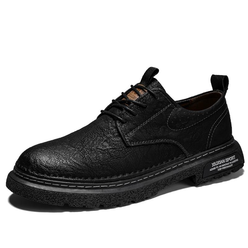Мужская деловая обувь, черная кожаная рабочая обувь для отдыха на открытом воздухе, высококачественная нескользящая дизайнерская обувь ручной работы на плоской подошве Zapatos Hombre