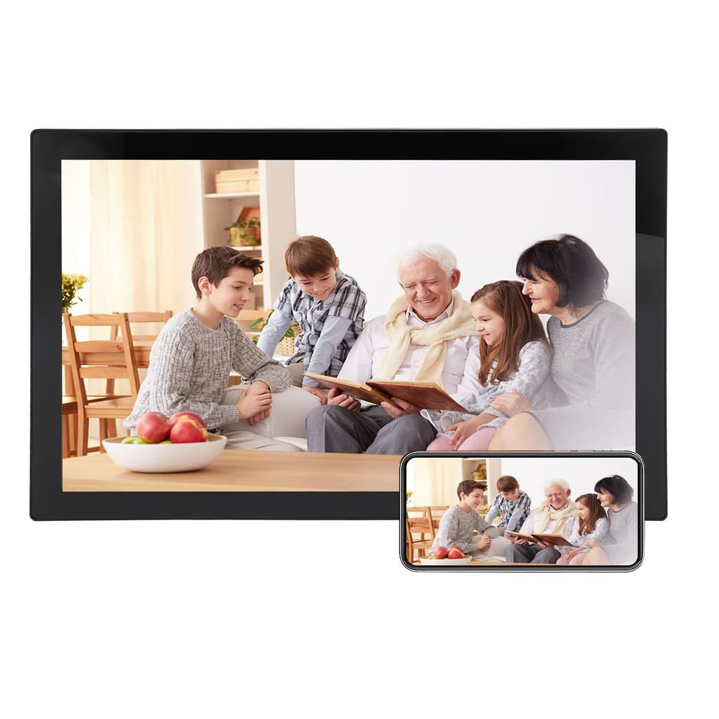 Большая цифровая фоторамка 21,5 дюйма 1920 80 16:9     Цифровая фоторамка WiFi с автоповоротом