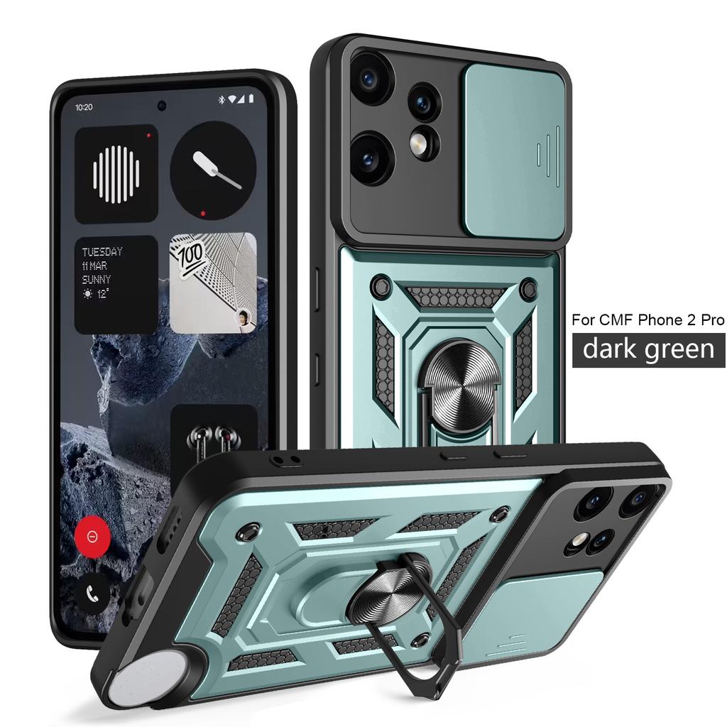 Чехол для Nothing CMF Phone 2 Pro Чехол для Nothing CMF Phone 1 Магнитный держатель-кольцо Бронированный чехол для телефона Защита сдвижной камеры Задняя крышка