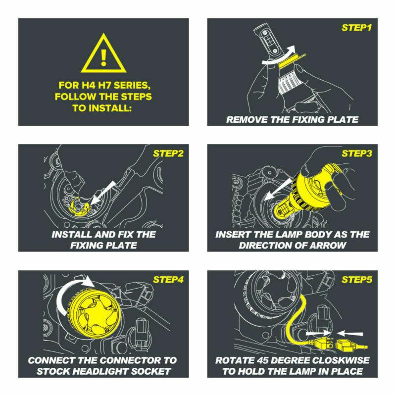 2Pcs 160W 6000K Car H4 LED HB2 Hi/Lo Beam Driving Fog Light Headlight Waterproof