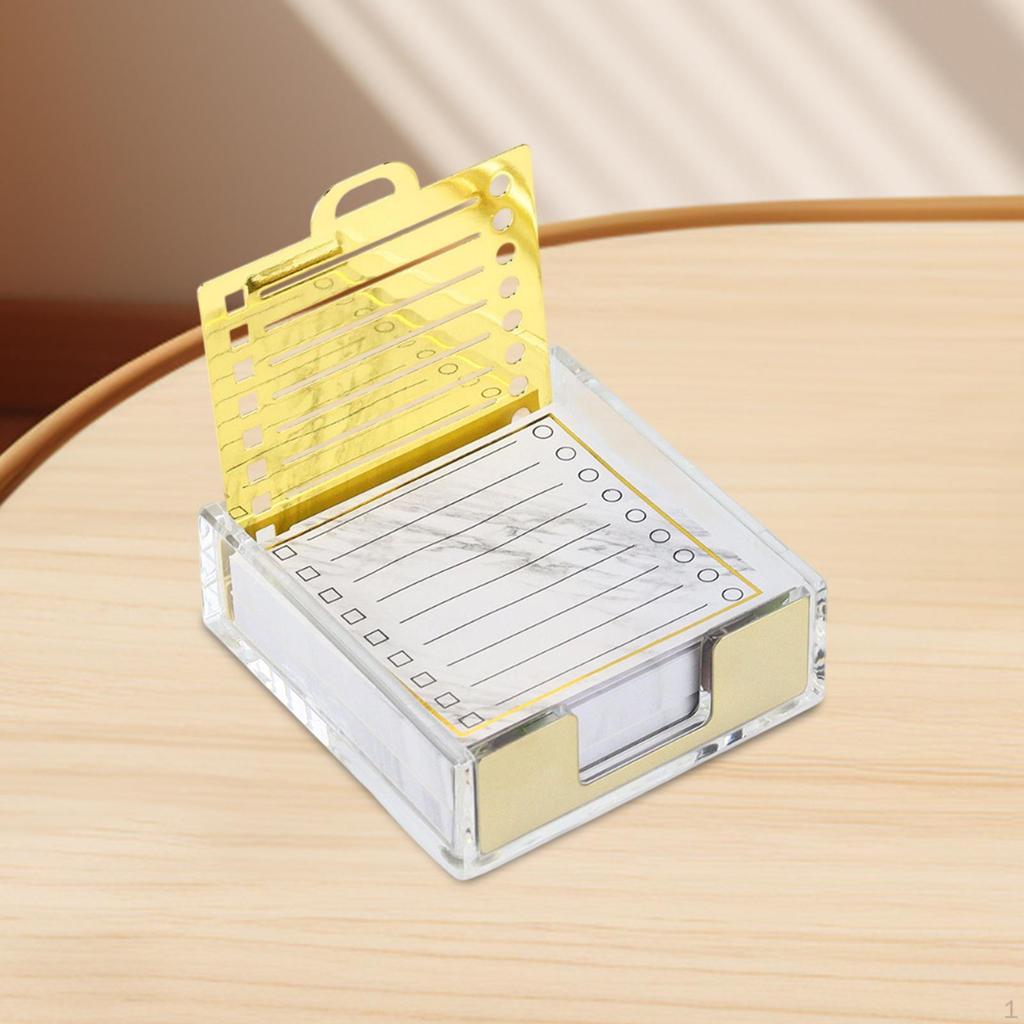 Держатель для липких заметок с трафаретным диспенсером, акриловая коробка, компактный многоцелевой офис