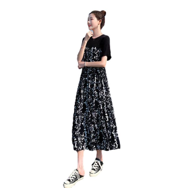 Летнее платье 2022 года в стиле Хепберн, женское, цветочное, миди, с завышенной талией, приталенное, с коротким рукавом