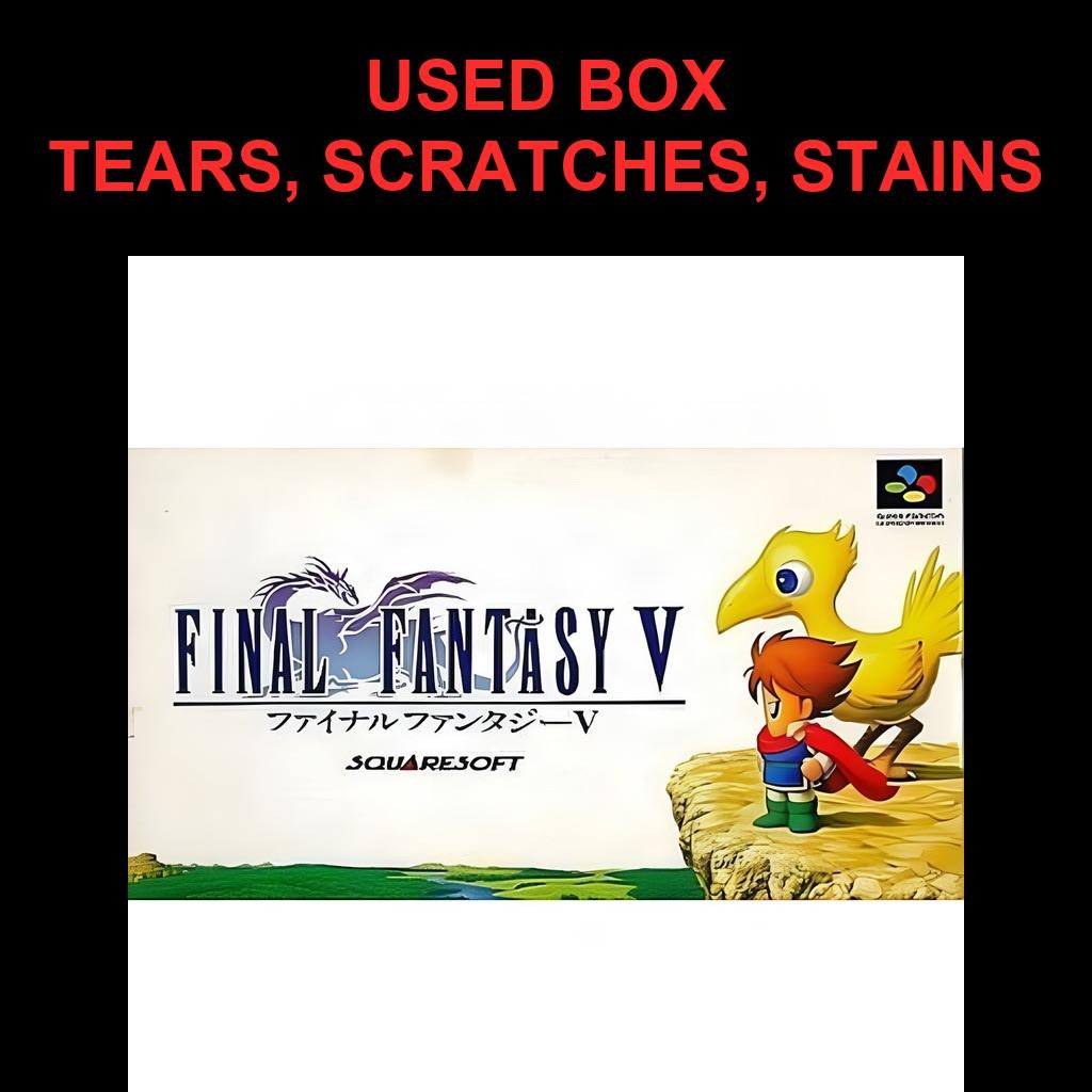 Used Final Fantasy V (Final Fantasy 5) SFC SNES Super Famicom SHVC-F5 tested working Nintendo RPG Square NTSC-J Super Nintendo Cartridge