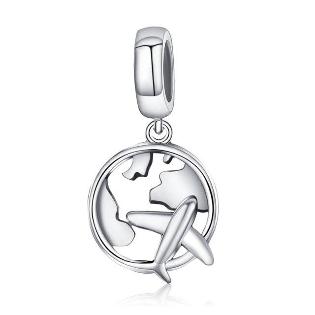 Sterling Tone Family Home Eiffel Tower Camera Travel Dream Coffee Cup Shoes Charm Fit Charm Bracelets Diy JewelryFashion Charm