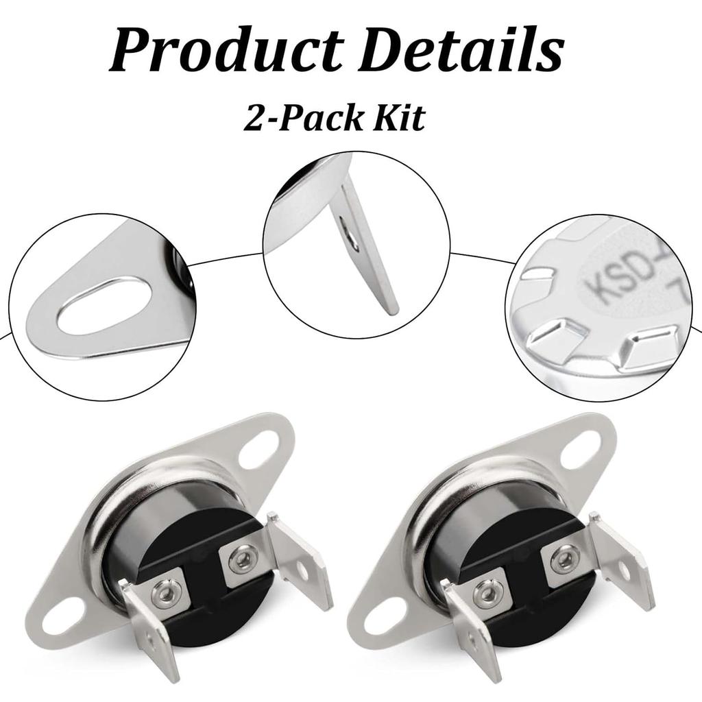 Для KSD-40LC 70 Термостат Тепловой Предохранитель Переключатель для Микроволновой Печи GE, Нормально Замкнутый