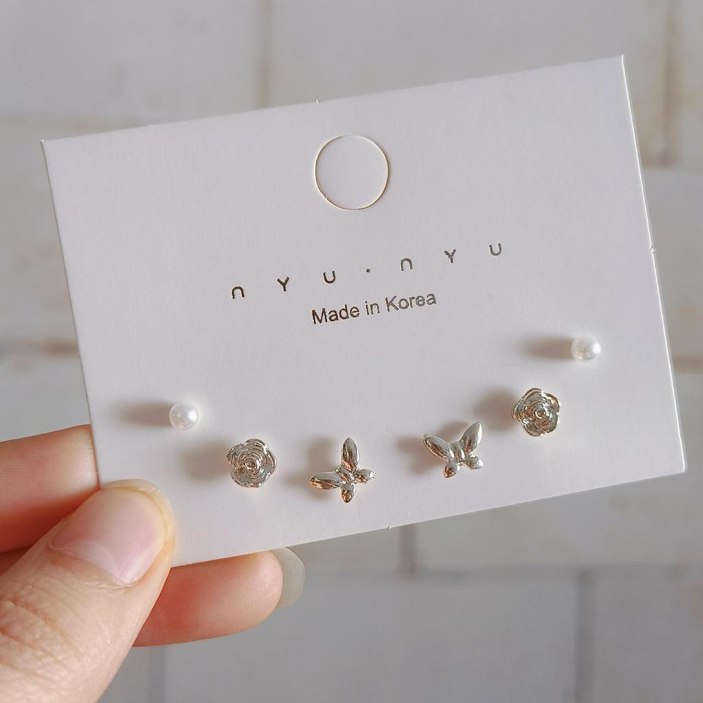 Versatile Geometric Butterfly Flower Earrings - Trendy, Elegant, and Perfect for Daily Wear