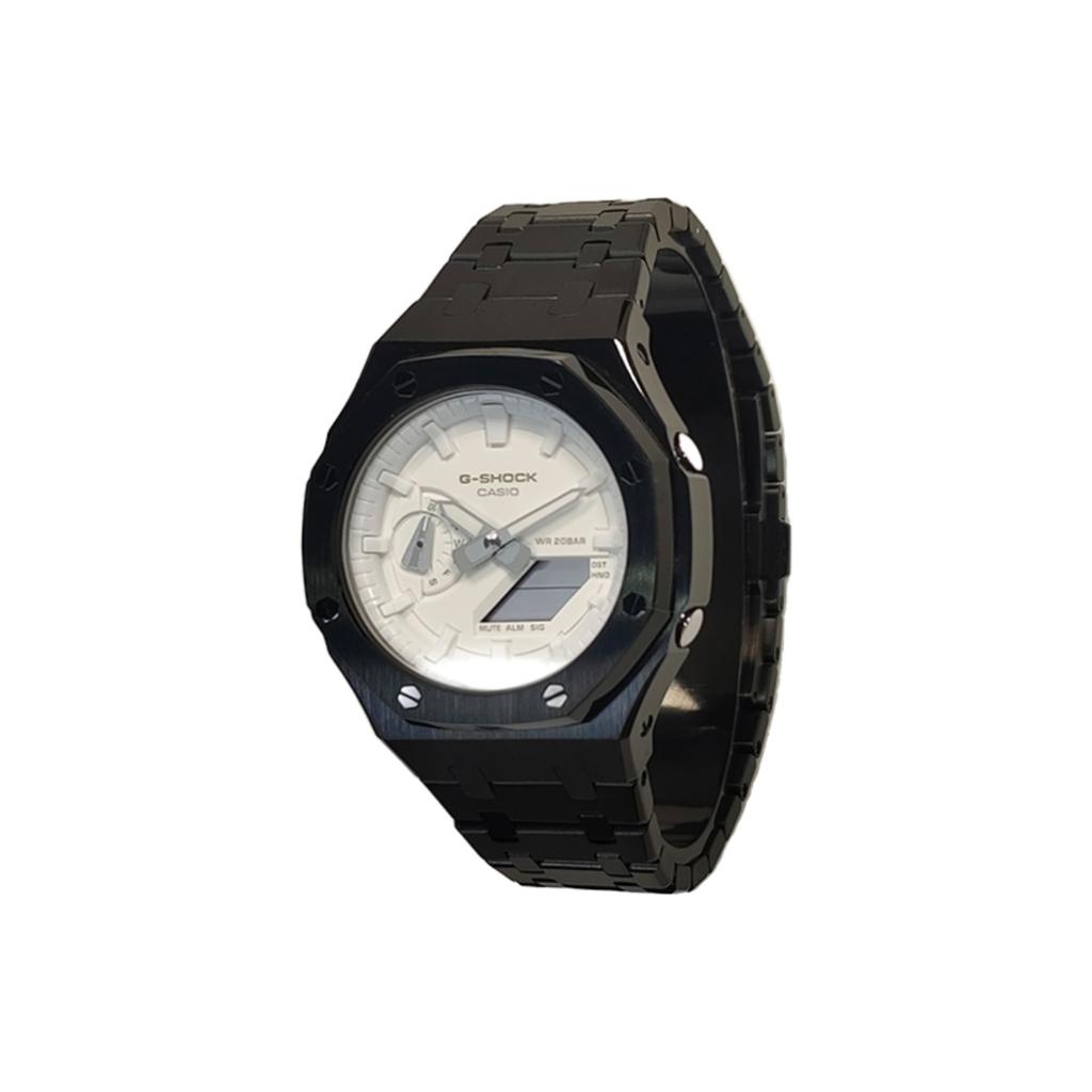 Casio Мужские часы White Watch GA-2100-7A7, серия с жидкокристаллическим и аналоговым двойным дисплеем(Watch3--)