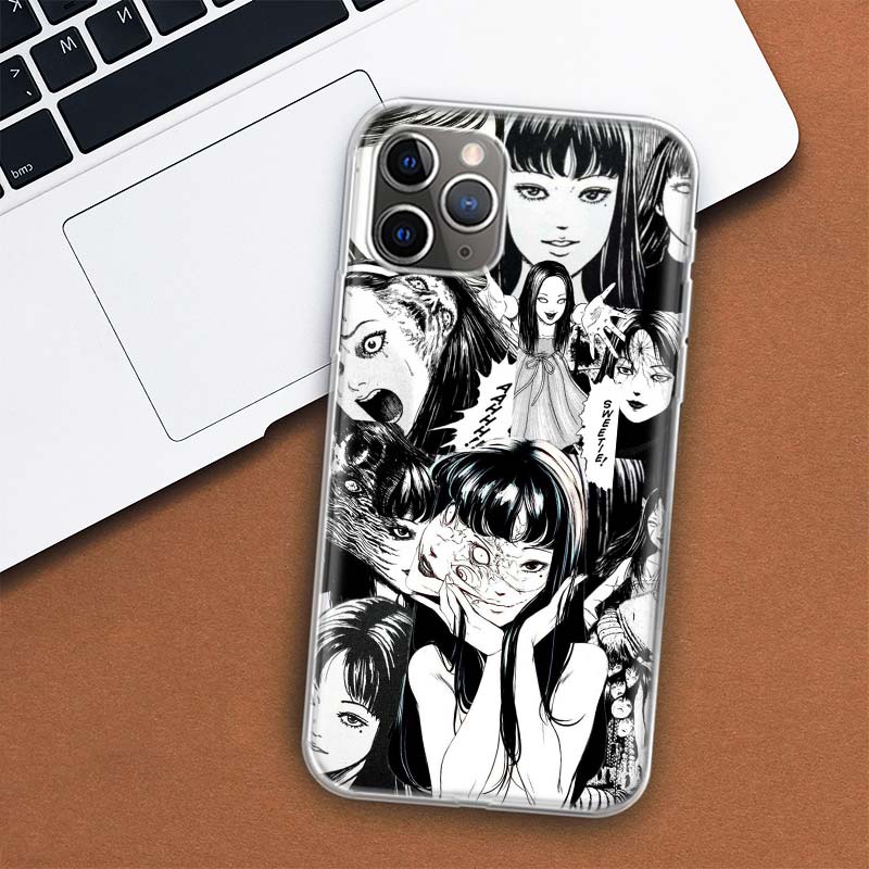 Чехол для телефона с изображением аниме Junji Ito Terror Horror для Apple iPhone 11 12 13 14 Pro 7 XR X XS Max 6 6S 8 Plus + Mini 5 SE, мягкий чехол с принтом