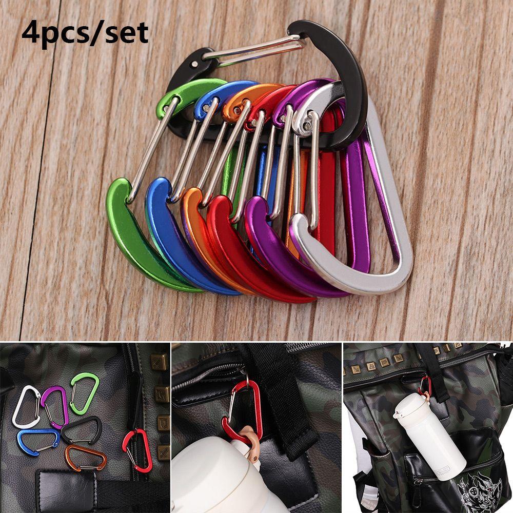 Buckle Hook Aluminum Alloy Climbing Snap Clip Outdoor Camping Keyring D-Ring Keychain Carabiner