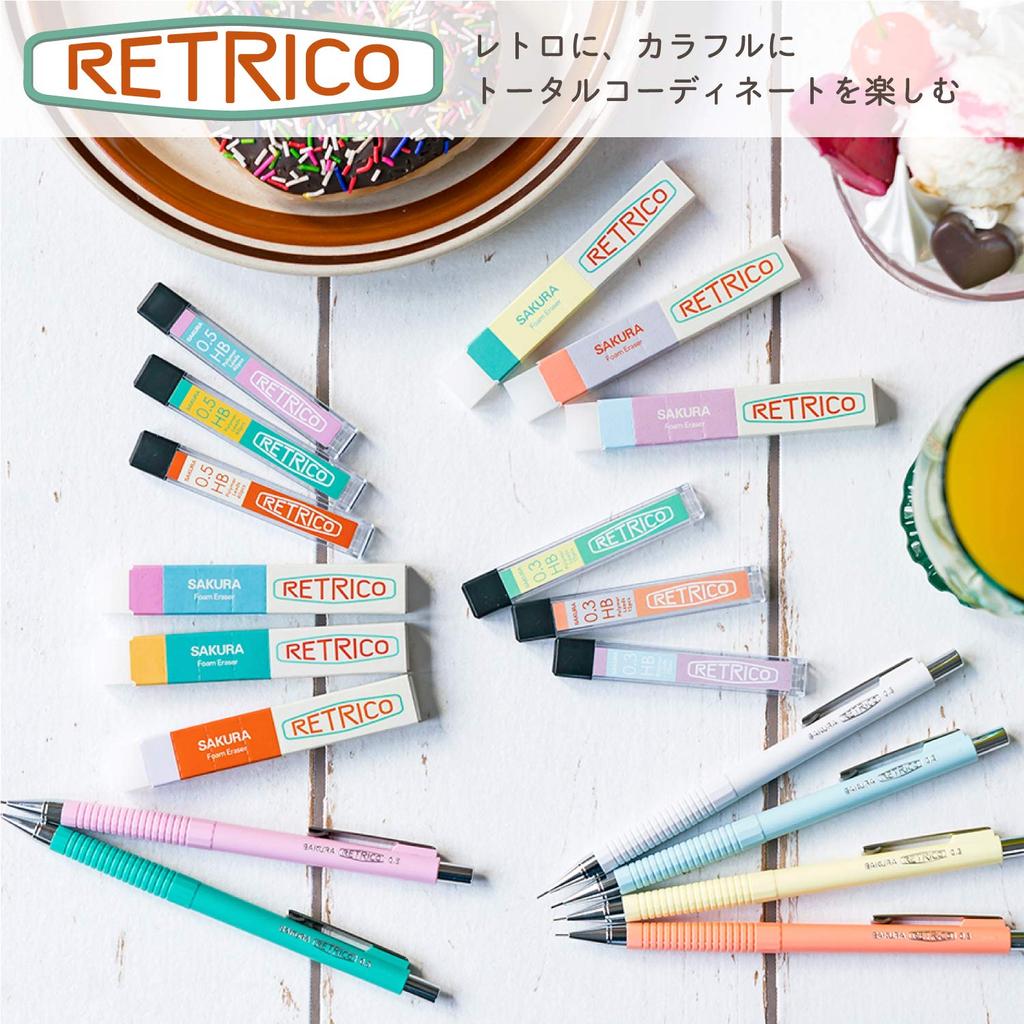 Механический карандаш Sakura Crepas Retrico 0,5 мм, розовый, 10 шт. NS205R#21(10)