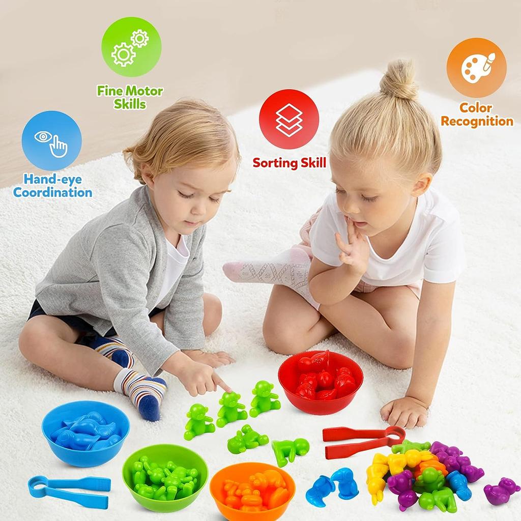 Counting Animal Matching Games Color Sorting Toys Preschool Learning Educational Sensory Training Montessori Toy For Kids