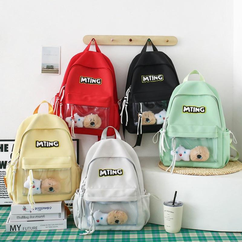 Симпатичный школьный рюкзак в японском стиле для учеников начальной школы, минималистичный рюкзак в стиле Instagram, универсальный и стильный.