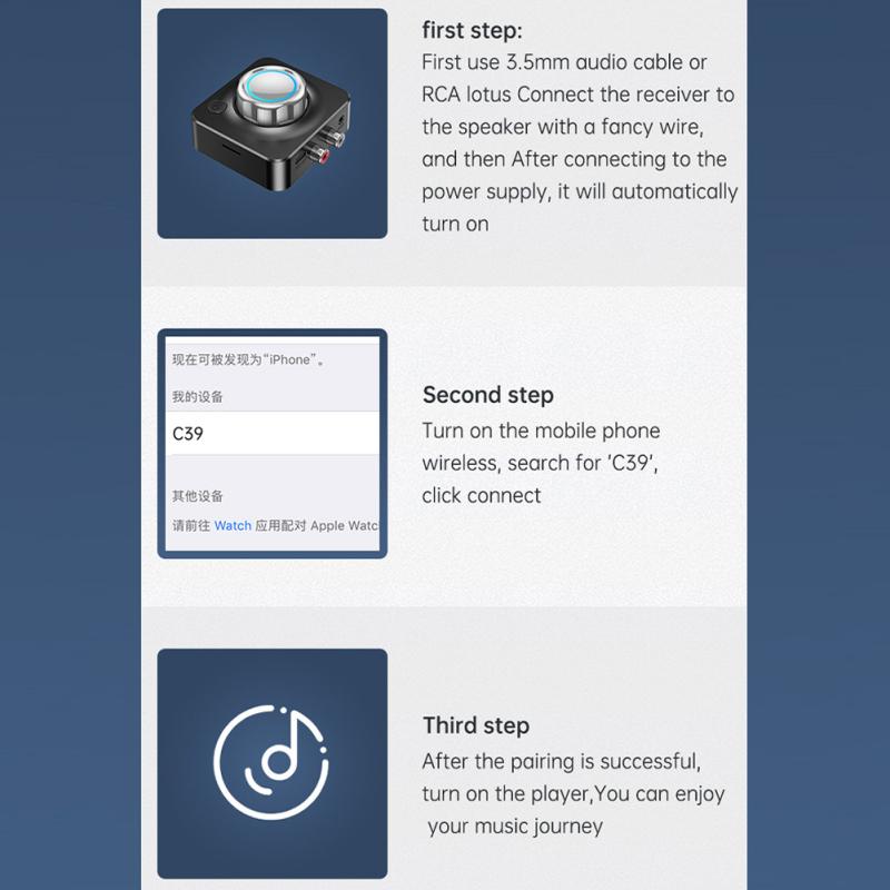 V5.0 Аудио Адаптер 3D Стерео Музыка Беспроводной Адаптер TF Карта MP3 Плеер