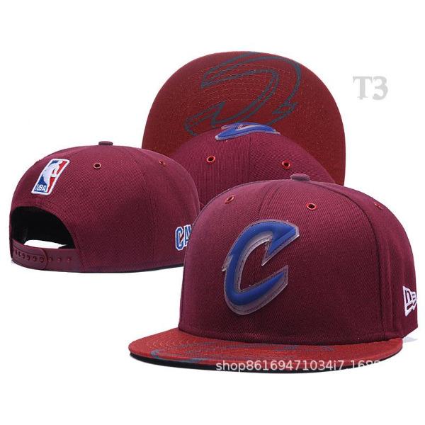 Nba Cavaliers James The Same Flat Edge Baseball Cap Flat Cornice Hat Hip Hop Burgundy Men'S And Women'S Hipster Hat