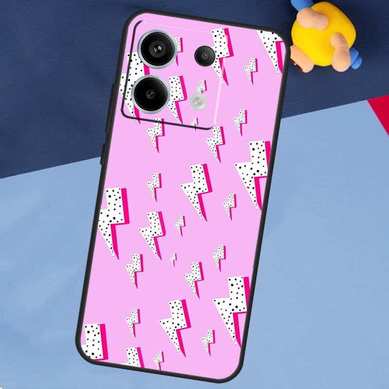 Lightning Polka Dots Star Cute Phone Case For Xiaomi Redmi Note 13 11 9 10 12 Pro Plus 9S 10S 11S 12S 9C 10C 12C 13C Cover