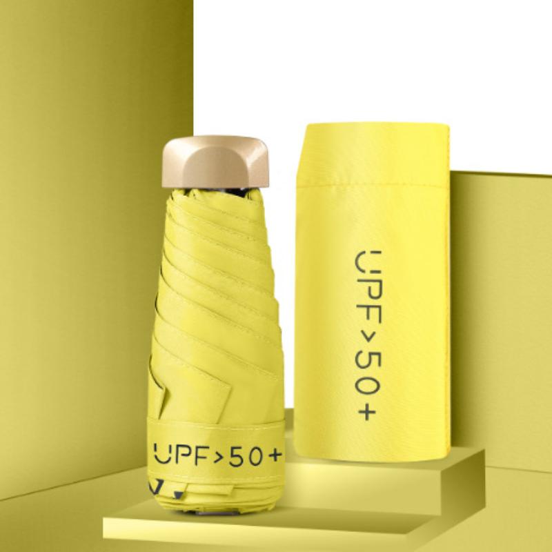 Мини-зонт от солнца, небольшой карманный дождевик, дорожный зонт, виниловый складной зонт, защита от ультрафиолета, козырек от солнца, карманный зонтик, капсула