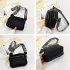 Small Casual Women's Fashion Shoulder Bag, Solid Color Crossbody Purse with Adjustable Geometric Strap