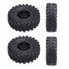 4PCS RC Truck Tires for AXIAL SCX24 1/24 Plastic RC Truck Wheel Tire Parts for Replacement Upgrade