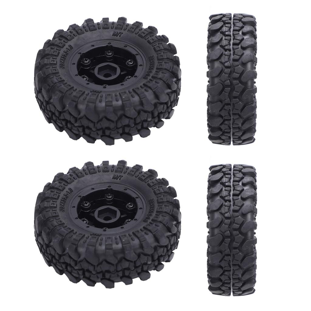 4PCS RC Truck Tires for AXIAL SCX24 1/24 Plastic RC Truck Wheel Tire Parts for Replacement Upgrade