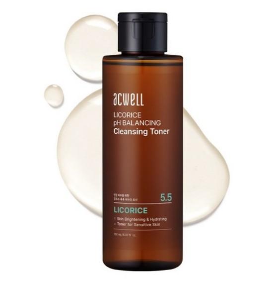 ACWELL Очищающий тоник для балансировки pH солодки 150 мл