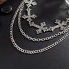 Fashion Punk Metal Pants Chain Hip Hop Waist Chain Cross Pendant Jeans Chain For Men Women Accessories Gifts