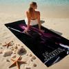 Custom Name Sword Warrior Stylish Digital Printing Beach Towel Quick‑Drying Absorbent Blanket for Beach Pool Gym Travel