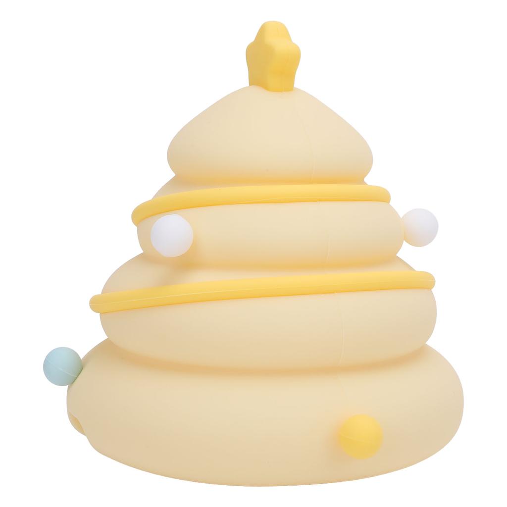 Xmas Tree Night Light Decor Silicone Cute Nursery Nightlight 3 Level Dimmable Rechargeable Bedside L
